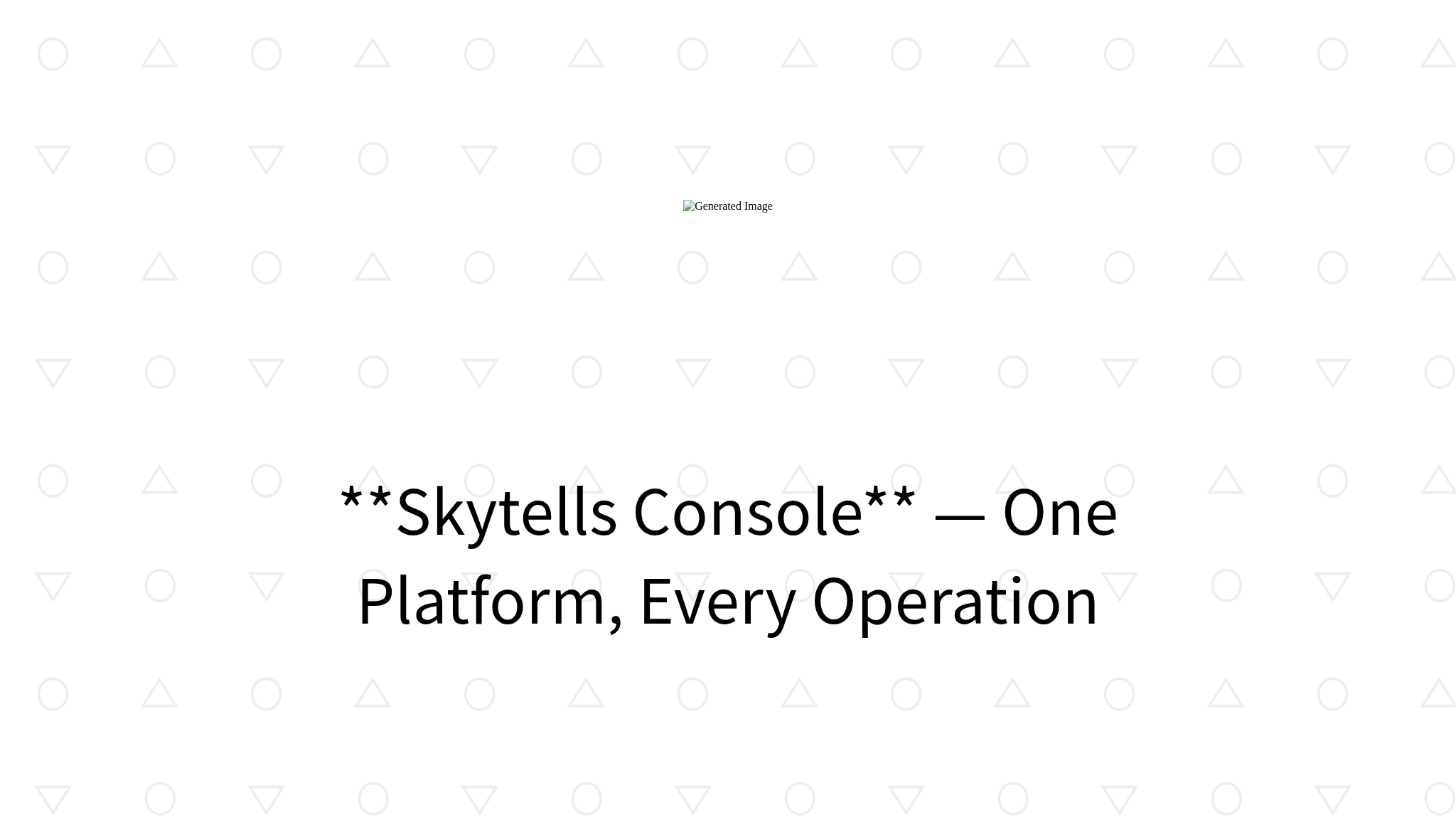Skytells Console — unified control plane for AI inference, cloud infrastructure, deployments, and production monitoring